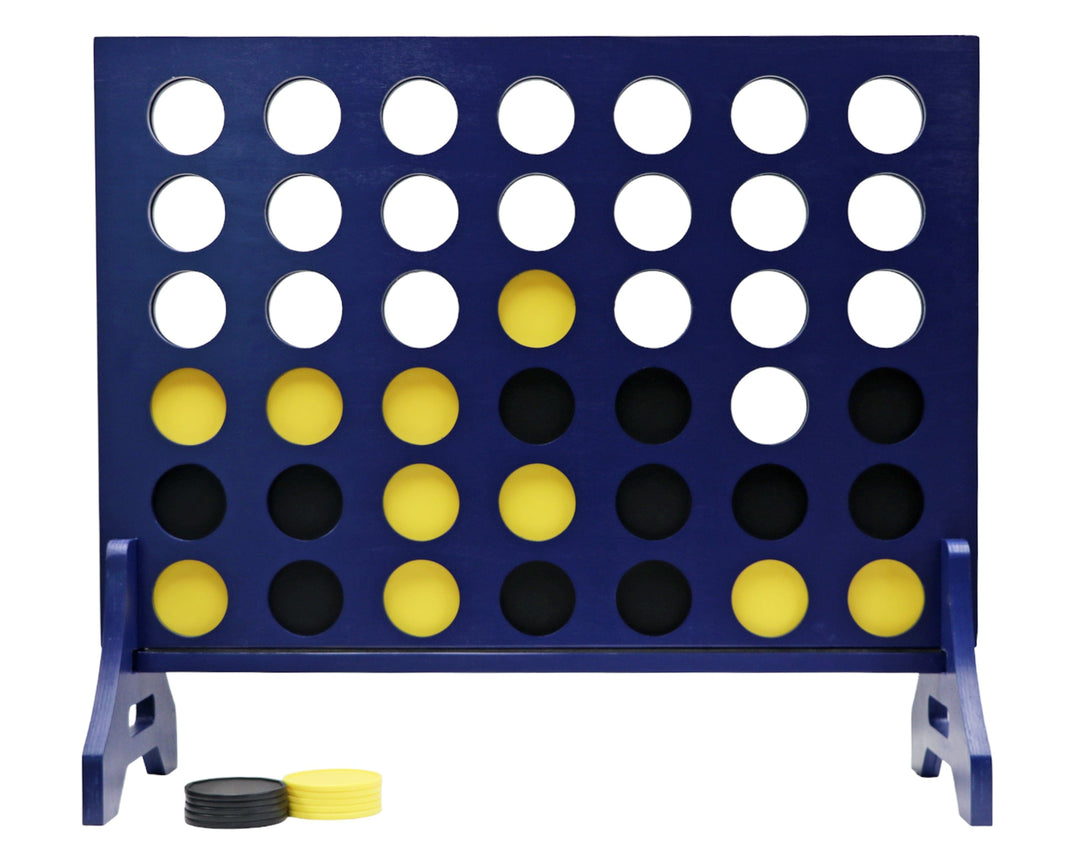 Slick Woody's Yellow / Black Tailgating Pros Navy Giant 4 in a Row