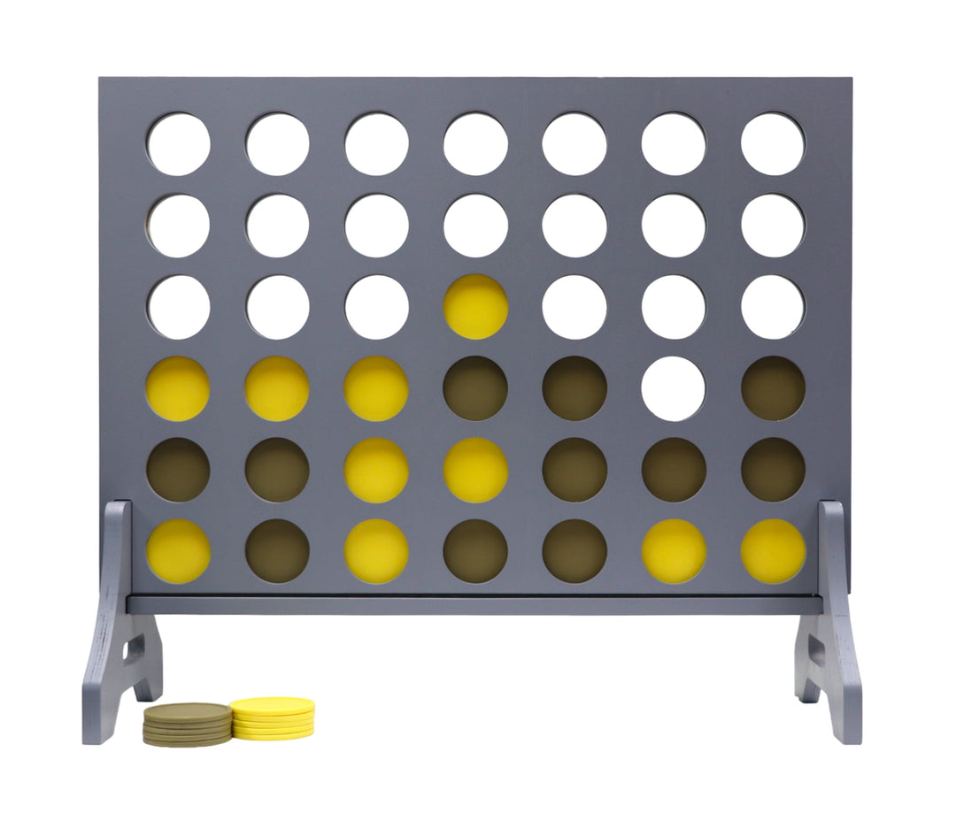 Slick Woody's Yellow / Gold Tailgating Pros Grey Giant 4 in a Row