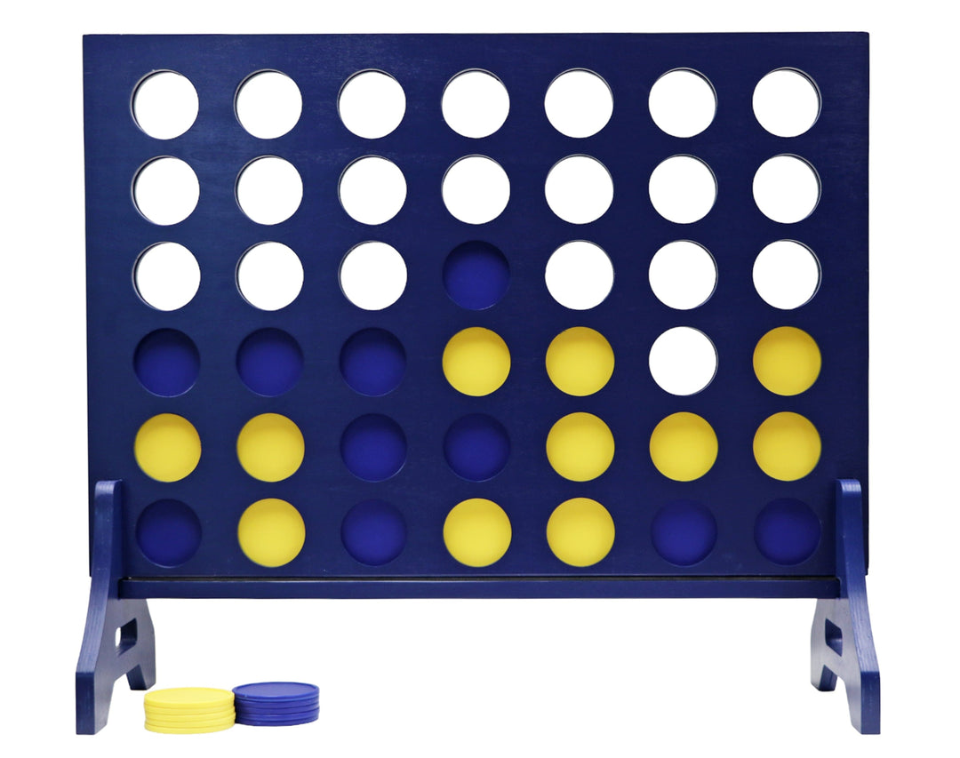 Slick Woody's Yellow / Navy Tailgating Pros Navy Giant 4 in a Row