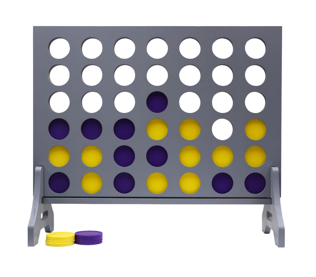 Slick Woody's Yellow / Purple Tailgating Pros Grey Giant 4 in a Row