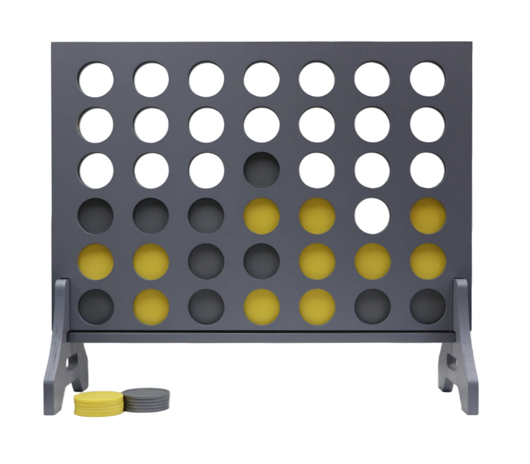 Slick Woody's Yellow / Silver Tailgating Pros Grey Giant 4 in a Row