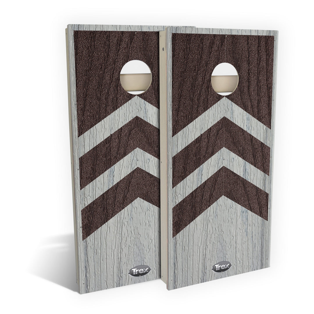 Trex Cornhole Board Foggy Wharf/ Woodland Brown Arrows Trex Cornhole Boards