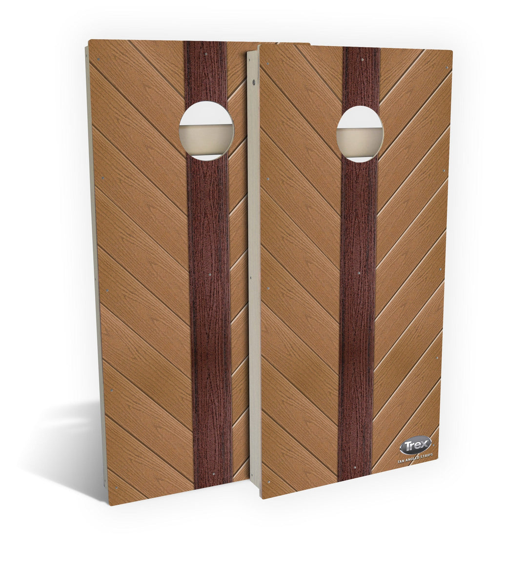 Trex Cornhole Board Tan Angled Stripes Trex Cornhole Boards